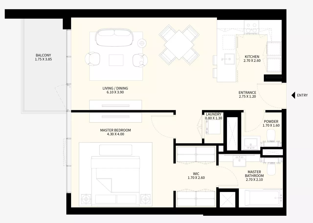 1 Bedroom Unit